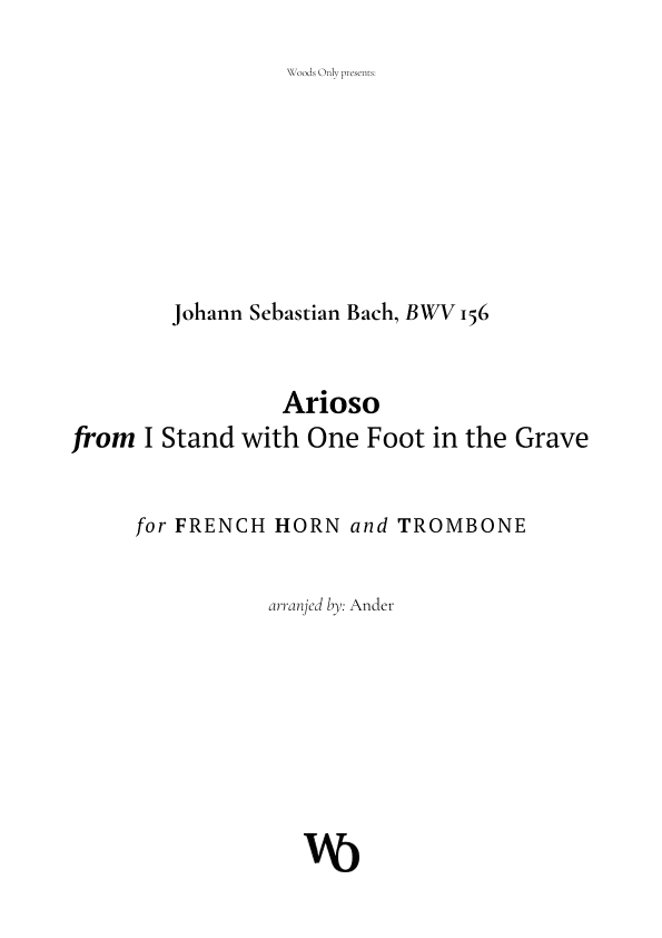 Arioso by Bach for French Horn and Trombone (arr. Ander)