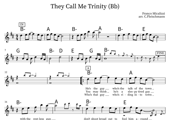 They Call Me Trinity (arr. Christoph Fleischmann)
