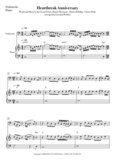 Heartbreak Anniversary (arr. Giovanni Porfirio)
