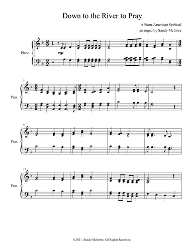 Down to the River to Pray (arr. Sandy McIntire)