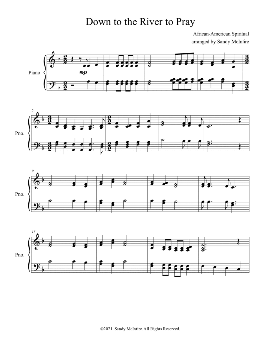 Down to the River to Pray (arr. Sandy McIntire)