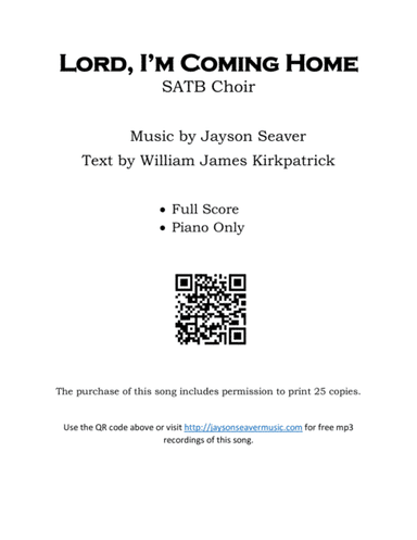 Lord, I'm Coming Home (arr. Jayson Seaver)