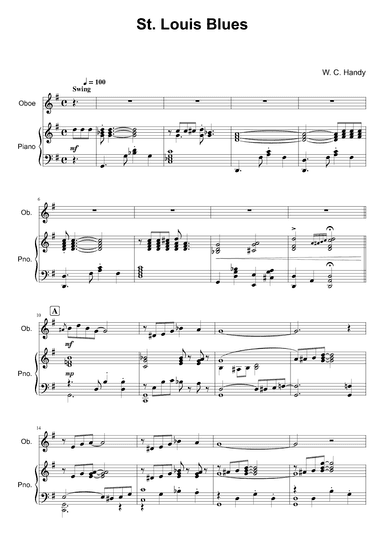St. Louis Blues - Oboe (arr. Kacie J. Rickells)