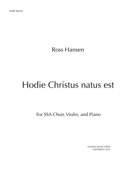 Hodie Christus Natus Est