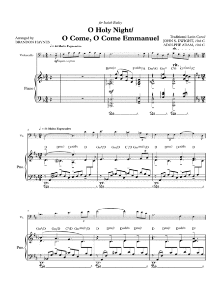 O Holy Night (O Come, O Come Emmanuel) (arr. Brandon Haynes)