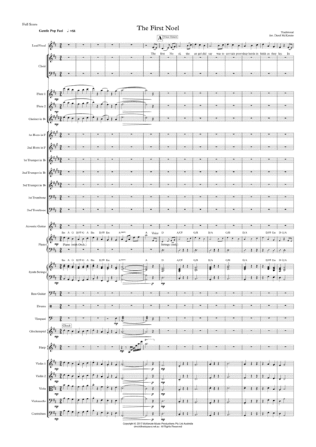 The First Noel - Vocal with Choir and Small Pops Orchestra - Key of D (arr. Daryl McKenzie)