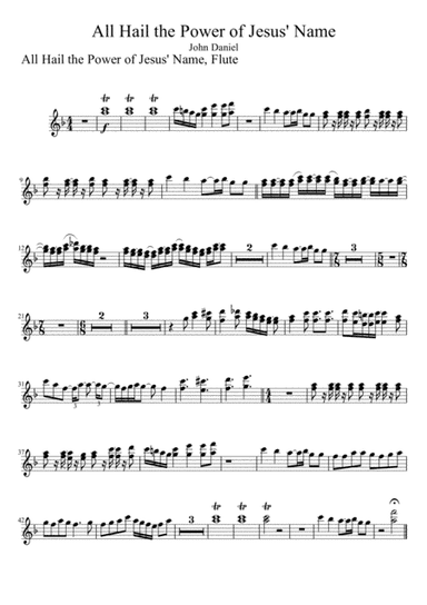 All Hail the Power of Jesus' Name, Flute (arr. John W. Daniel)