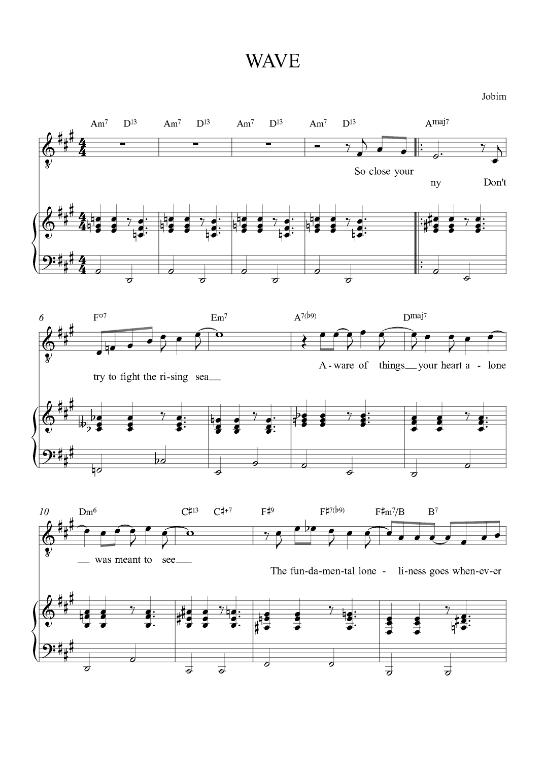Wave (arr. Alex Nunes Rodriguez)