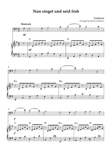 Nun singet und seid froh (arr. Kaiserin Rebecca)