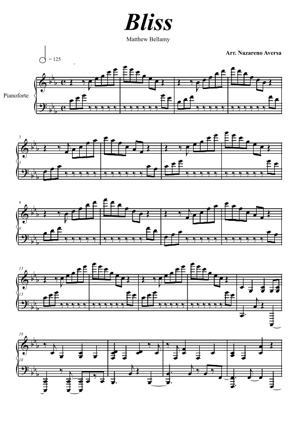 Bliss (arr. Nazareno Aversa)