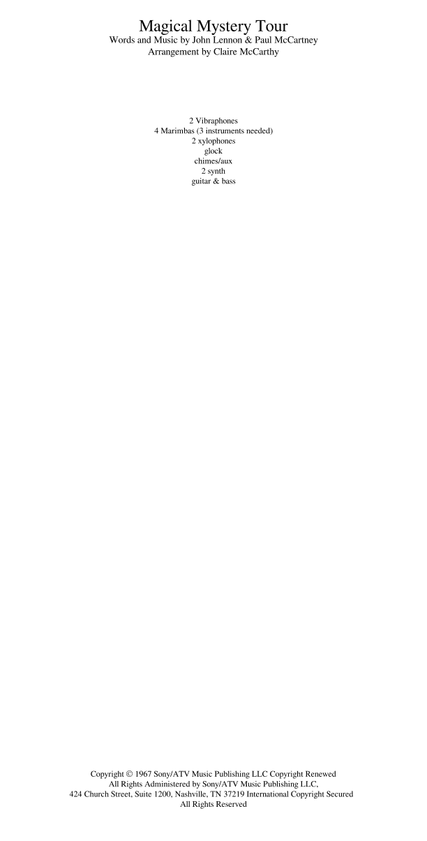 Magical Mystery Tour (arr. Claire McCarthy)
