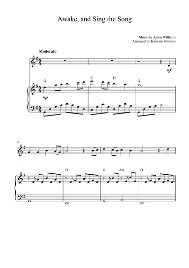 Awake, and Sing the Song (arr. Kaiserin Rebecca)