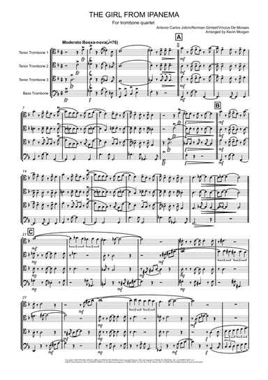 The Girl From Ipanema (garôta De Ipanema) (arr. Kevin Morgan)