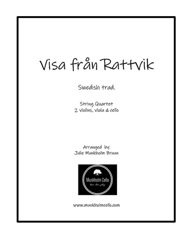 Visa från Rattvik, String Quartet; 2 violins, viola & cello (arr. Julie Munkholm Bruun)