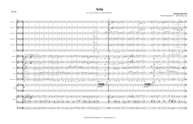 Aria by Nick Bowden - instrumental parts and score