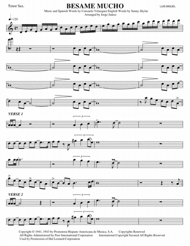 Besame Mucho (Kiss Me Much) (arr. Jorge Juárez)
