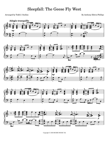Sleepfall: The Geese Fly West (arr. Todd J. Scallan)