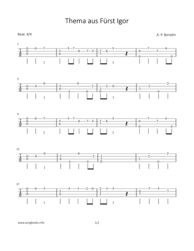 Thema aus Fürst Igor (arr. Bettina Schipp)