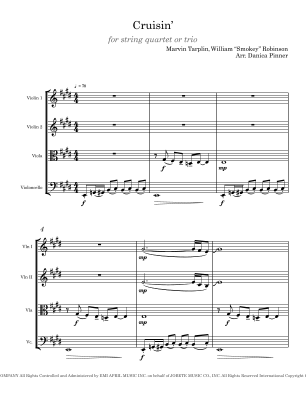 Cruisin' (arr. Danica Pinner)