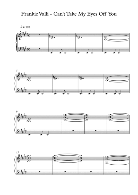 Can't Take My Eyes Off Of You (arr. Pineapplechord)