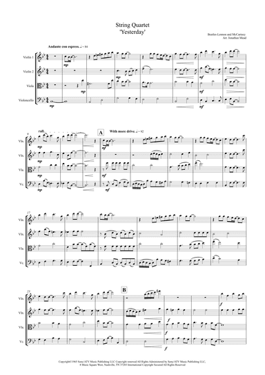 Yesterday (arr. Jonathan Mead)