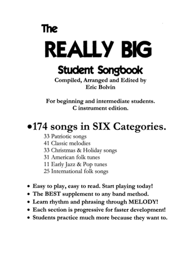 The Really Big Student Songbook C edition (arr. Faded Duck Music)