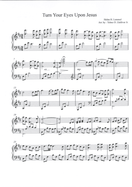 Turn Your Eyes Upon Jesus (arr. Telmo D. Zaldivar Jr.)