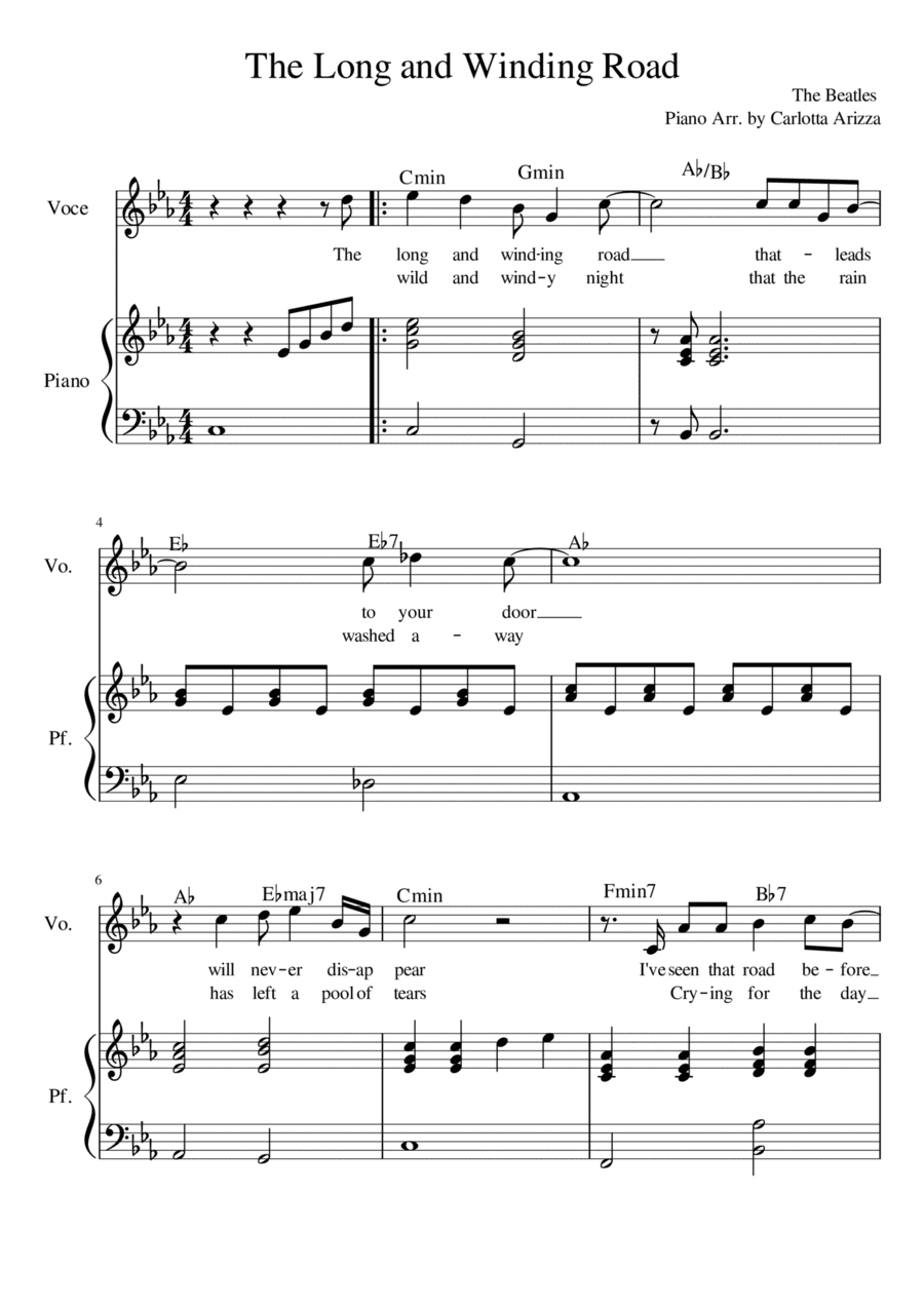 The Long And Winding Road (arr. Carlotta Arizza)