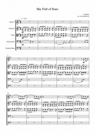 A Sky Full Of Stars (arr. Ian Anderson)