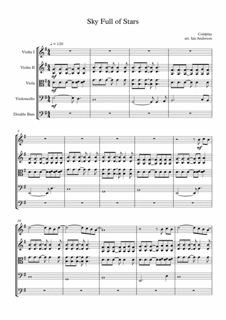 A Sky Full Of Stars (arr. Ian Anderson)