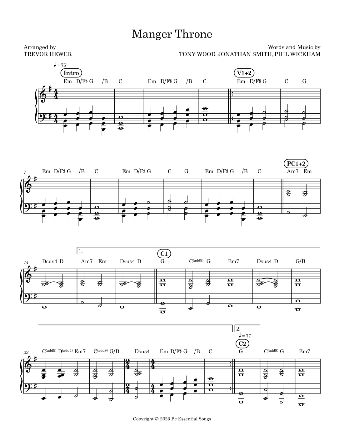 Manger Throne (arr. Trevor Hewer)