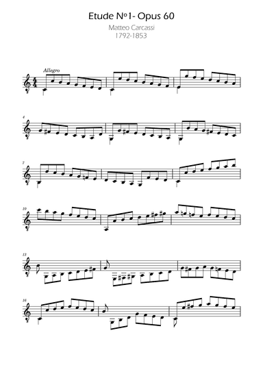 Etude Nº1- Opus 60 - Carcassi (arr. Ygor Nunes)