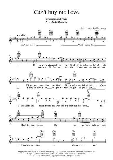 Can't Buy Me Love (arr. Duda Oriontte)