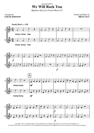 We Will Rock You (arr. Sarah Johnson)