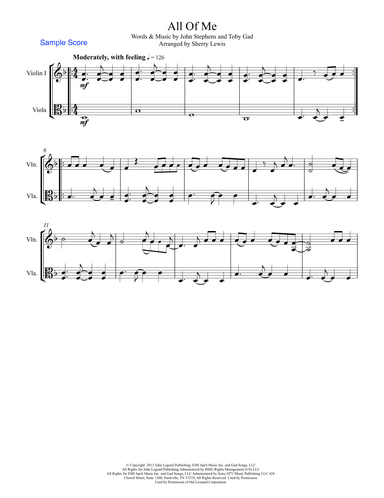 All Of Me (arr. Sherry Lewis)