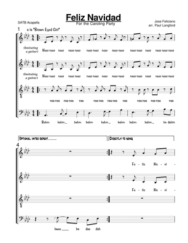 Feliz Navidad (arr. Paul Langford)