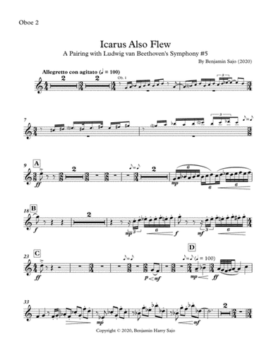 Icarus Also Flew: A Pairing with Beethoven's Symphony #5 - Oboe 2