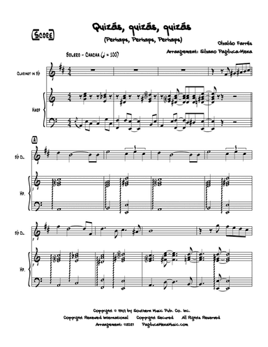 Quizas, Quizas, Quizas (perhaps, Perhaps, Perhaps) (arr. Silvano Pagliuca-Mena)