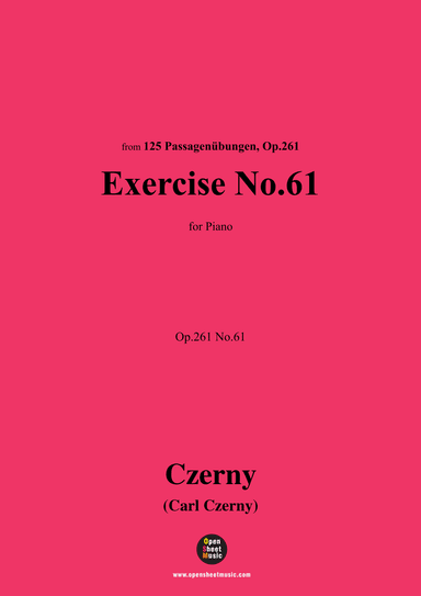 C. Czerny-Exercise No.61,Op.261 No.61 (arr. OSM Press)