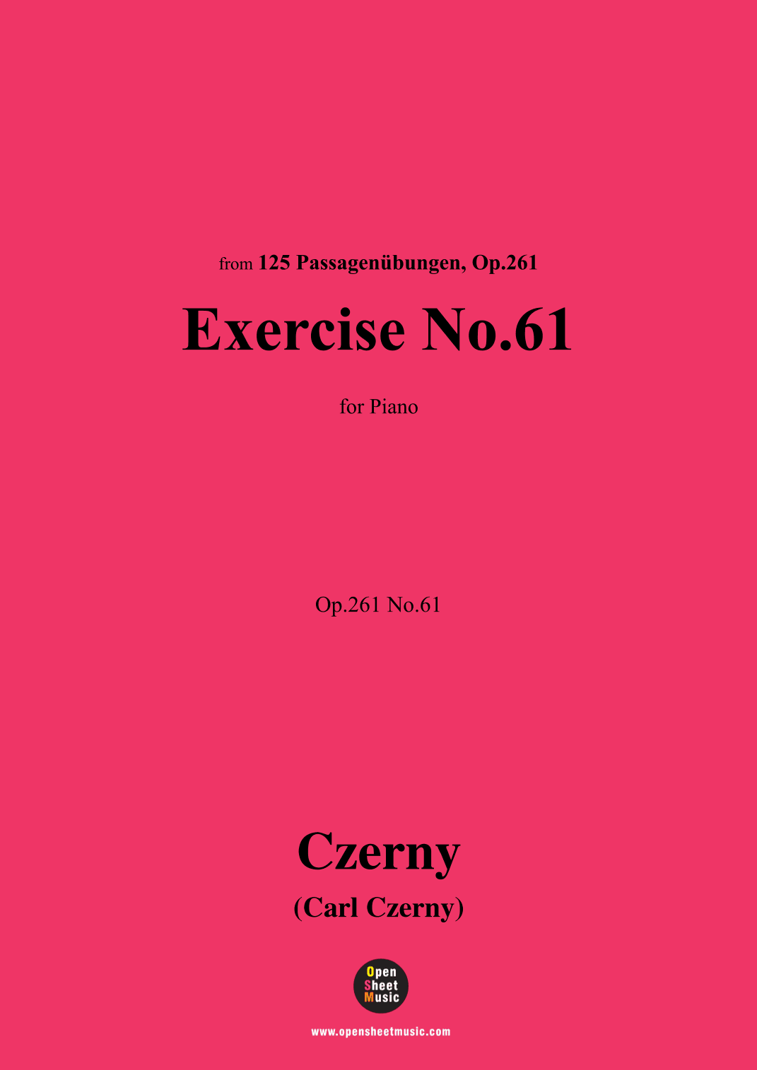 C. Czerny-Exercise No.61,Op.261 No.61 (arr. OSM Press)