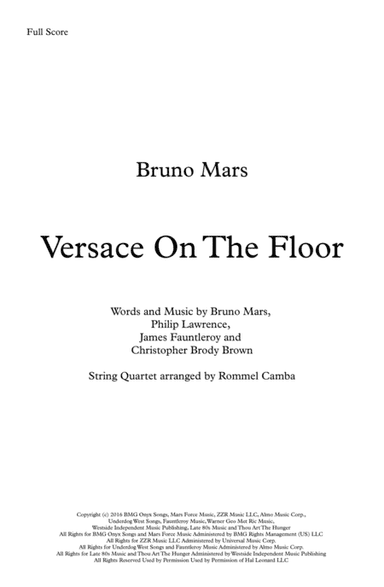 Versace On The Floor (arr. Rommel Camba)