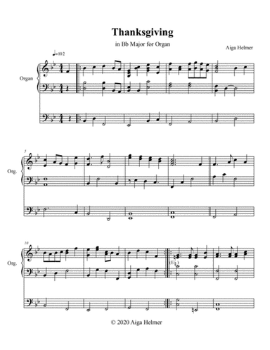 Thanksgiving i. Bb Major for Organ