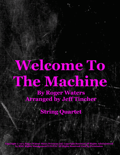Welcome To The Machine (arr. Jeff Tincher)
