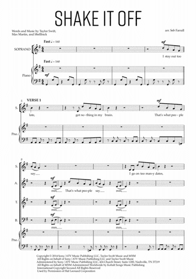 Shake It Off (arr. Sebastian Farrall)