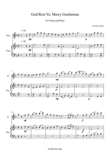 God Rest Ye, Merry Gentlemen - Flute & Piano (arr. Kate Jolley)