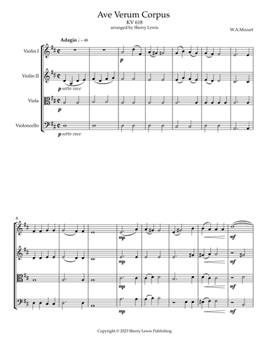 Ave Verum Corpus KV 618 (arr. Sherry Lewis)