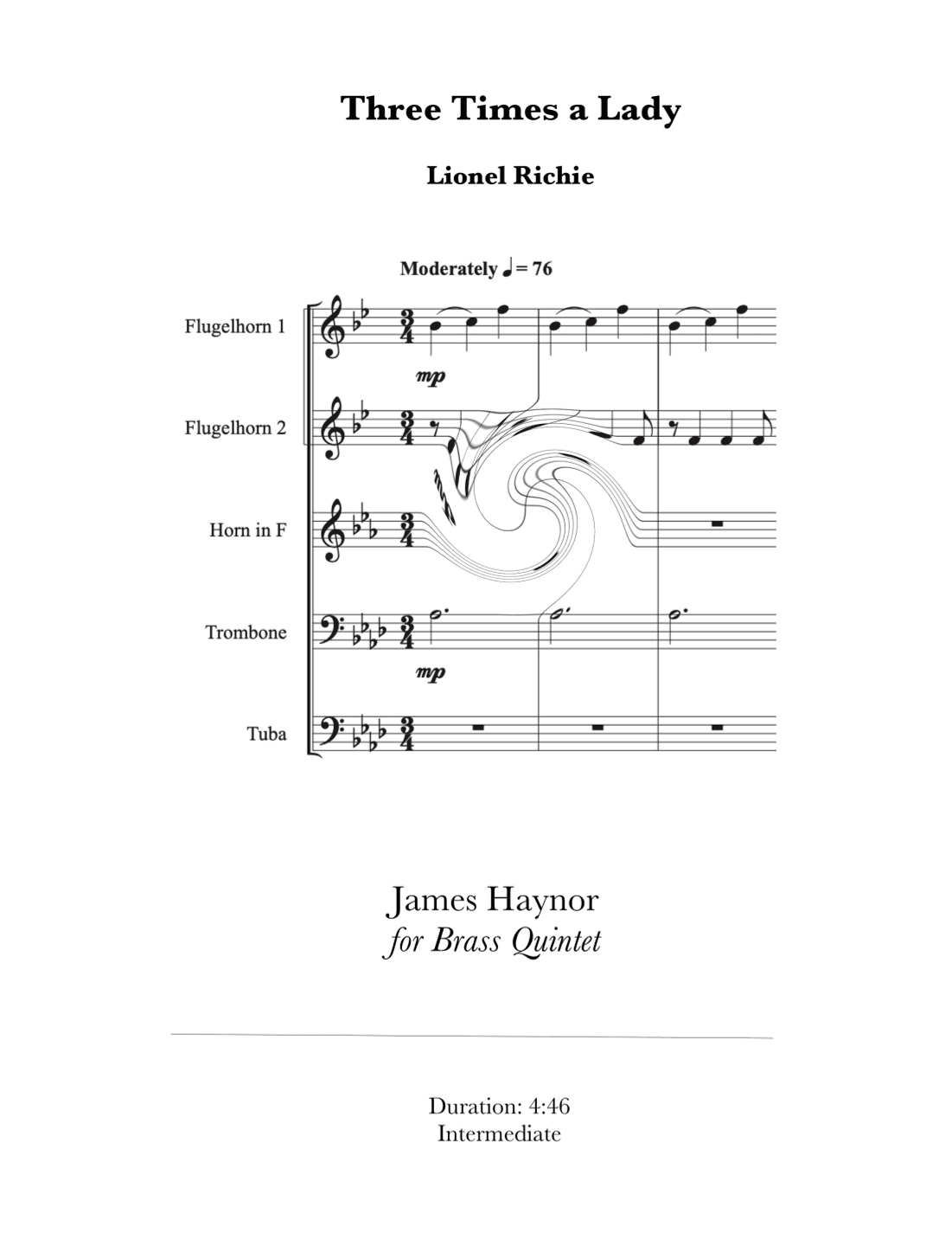 Three Times A Lady (arr. James Haynor)