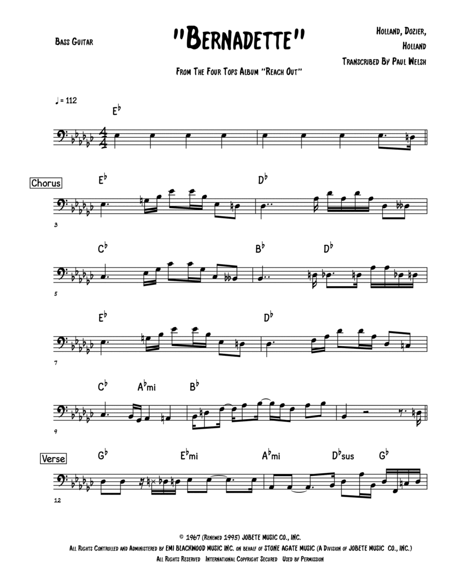 Bernadette (arr. Accubass)