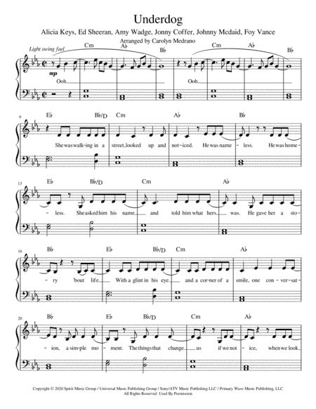 Underdog (arr. Carolyn Medrano)