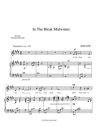 In The Bleak Midwinter